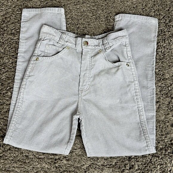 Vintage Girls Youth Corduroy Pants Lot of 2 Sz 8 JC Penny Red & Light Gray USA - Picture 5 of 16